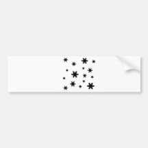 snowflakes icon bumper sticker
