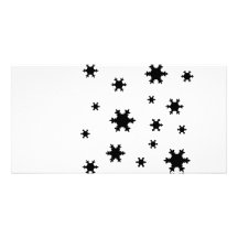 snowflakes icon photo greeting card