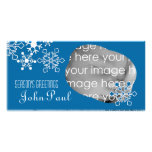 Snowflakes IN Blue Photo Card