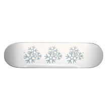 Snowflakes Skateboard Deck