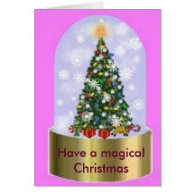 snowglobe4, Have a magical Christmas Greeting Cards