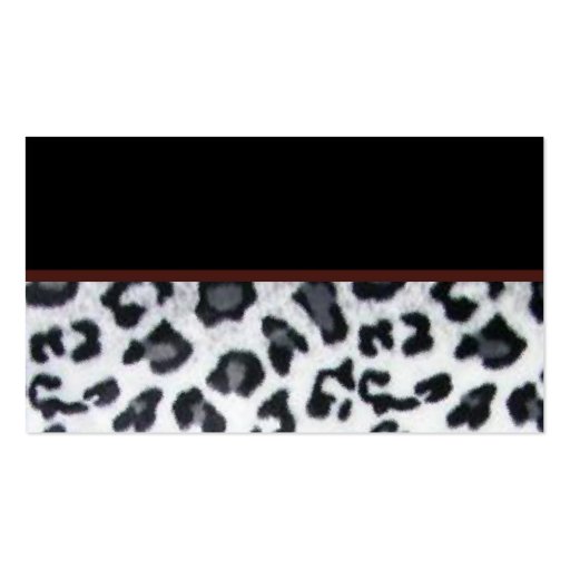 snowleopard with black trim business cards