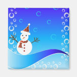 Snowman and stars - Magnet