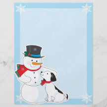Snowman Background Flyers