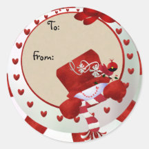 Snowman Christmas Gift Tags Round Sticker
