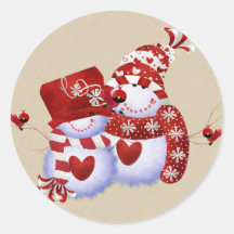 Snowman Christmas Stickers