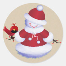 Snowman Christmas Stickers