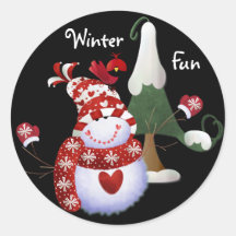Snowman Christmas Stickers