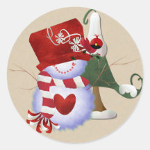 Snowman Christmas Stickers