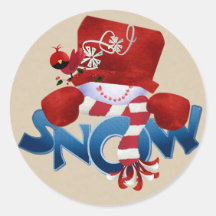Snowman Christmas Stickers