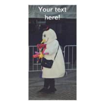 Snowman costume picture card