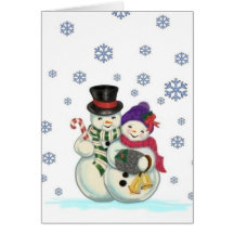 Snowman couple card