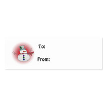 Snowman Gift Tag Business Card