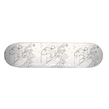 Snowman Sleigh Skate Deck