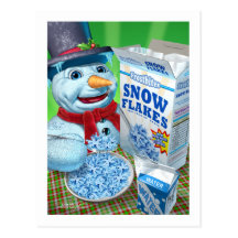 snowman_snowflakes postcards