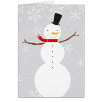 snowman winter card cards