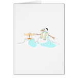 Snowman With Menorah Card