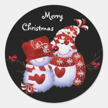 Snowmen Christmas Stickers