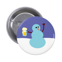 Snowmen Gone Wild! Pinback Button