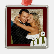 Snowmen Ornament (Red)