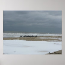 Snowy Beach Days Print