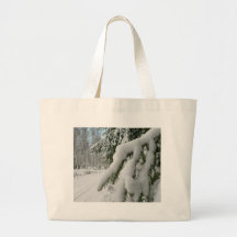 Snowy Branch Tote Bags