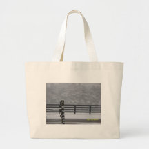 snowy day fence bag