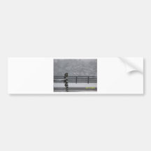 snowy day fence bumper stickers