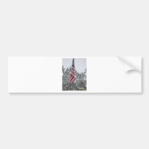 snowy day flag bumper stickers