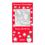 Snowy Greetings Photocard Custom Photo Card