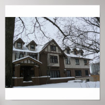 Snowy house Print