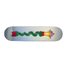 Snowy Lamp Post Skate Board