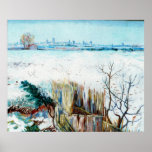 Snowy Landscape with Arles in the Background posters