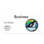 snowy orca circle design business card