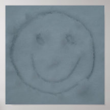 snowy smiley face framed enlarged print