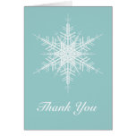 Snowy Turquoise Thank You Card