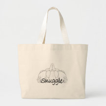 Snuggling Elephants Canvas Bag
