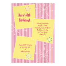So Girlie Personalised Invitations