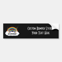 SO INTENSE DOUBLE RAINBOW BUMPER STICKER