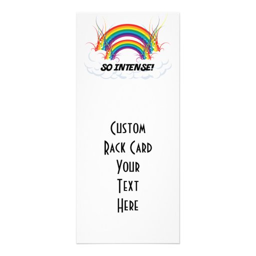 SO INTENSE DOUBLE RAINBOW CUSTOMIZED RACK CARD
