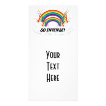 SO INTENSE DOUBLE RAINBOW PHOTO GREETING CARD
