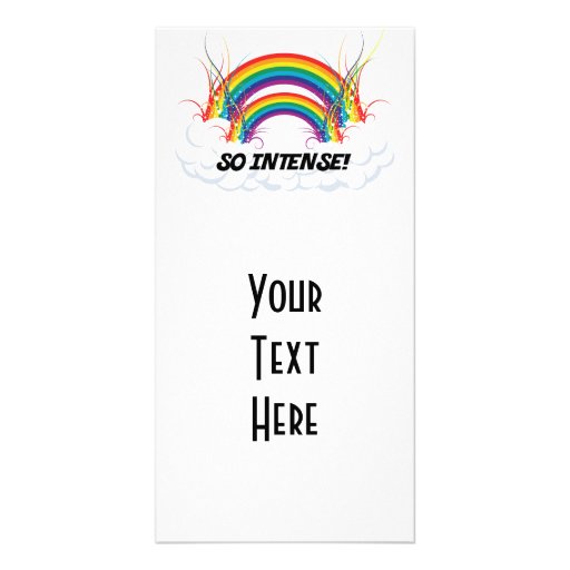 SO INTENSE DOUBLE RAINBOW PHOTO GREETING CARD