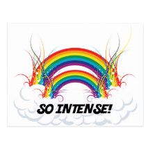 SO INTENSE DOUBLE RAINBOW POSTCARDS