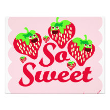 So Sweet Strawberries Personalised Announcement