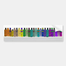 Soap Bottle Rainbow - for bathrooms, salons etc Bumper Sticker