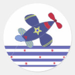 Soaring Aeroplane Round Sticker