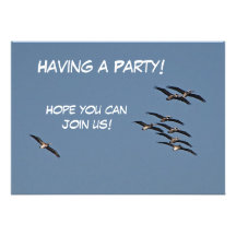 Soaring Pelicans in Flight Invitation