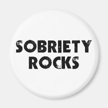 Sobriety Rocks Fridge Magnets
