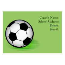Soccer Ball Coach's Business Card