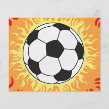 soccer ball flames design personalized flyer